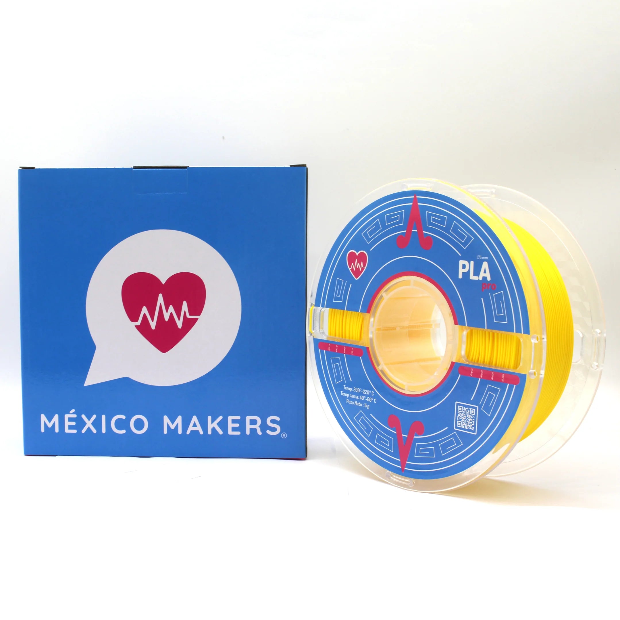 México Makers - Filamento PLA PRO Amarillo Elote para Impresora 3D