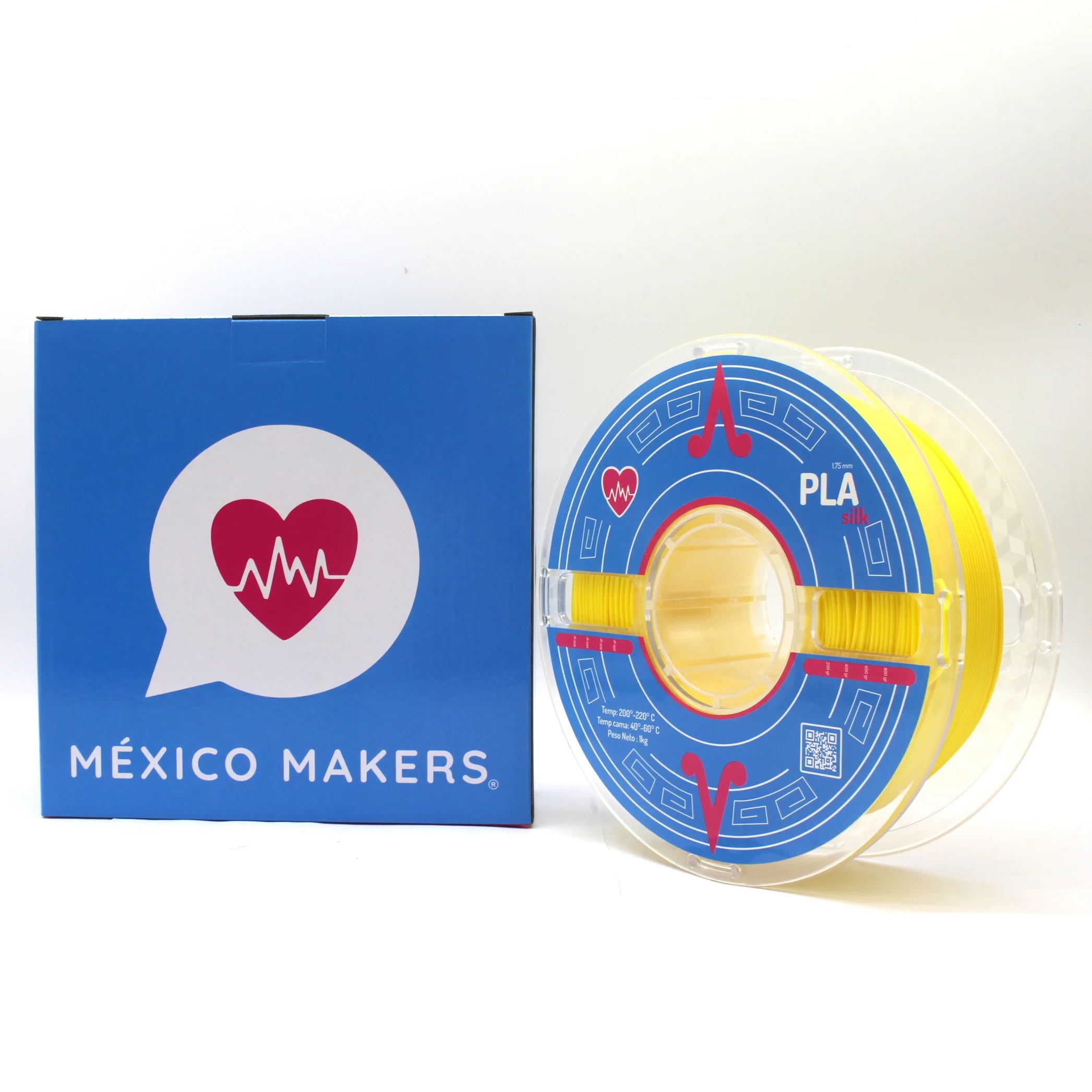 México Makers - Filamento PLA Silk Amarillo Abeja para Impresora 3D
