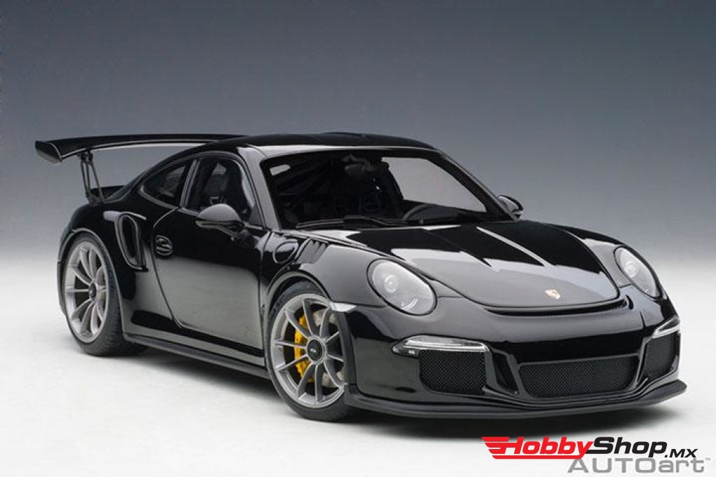 Autoart - Porsche 911(991) Gt3 Rs Gloss Black-Silver Wheels En Existencia