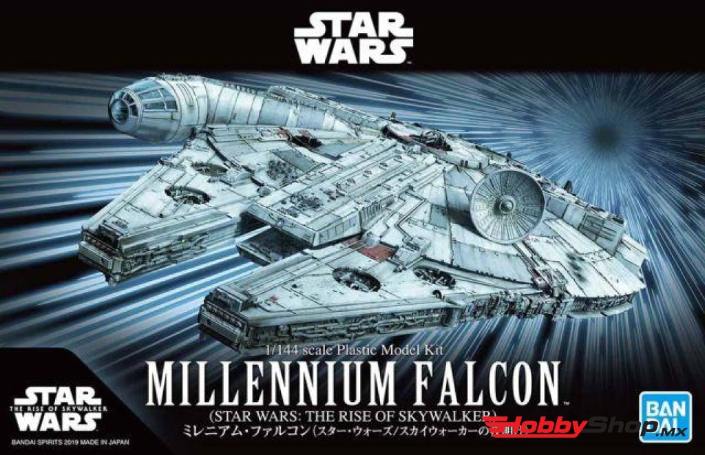 Bandai - Halcón Milenario Star Wars: El Ascenso De Skywalker 1/144 Kit Modelo Plástico En
