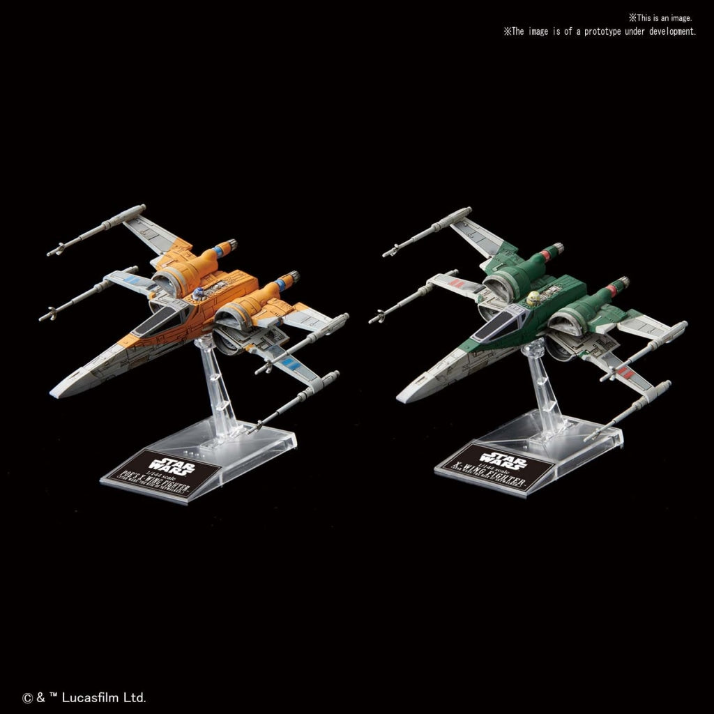 Bandai - Poes X-Wing & Fighter Vehicle Model Kit (Rise Of Skywalker Version) From Star Wars En