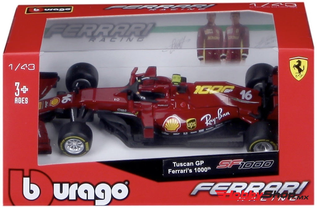 Bburago - C. Leclerc Ferrari Sf1000 #16 1000Th Gp Toscana F1 2020 Escala 1:43 En Existencia