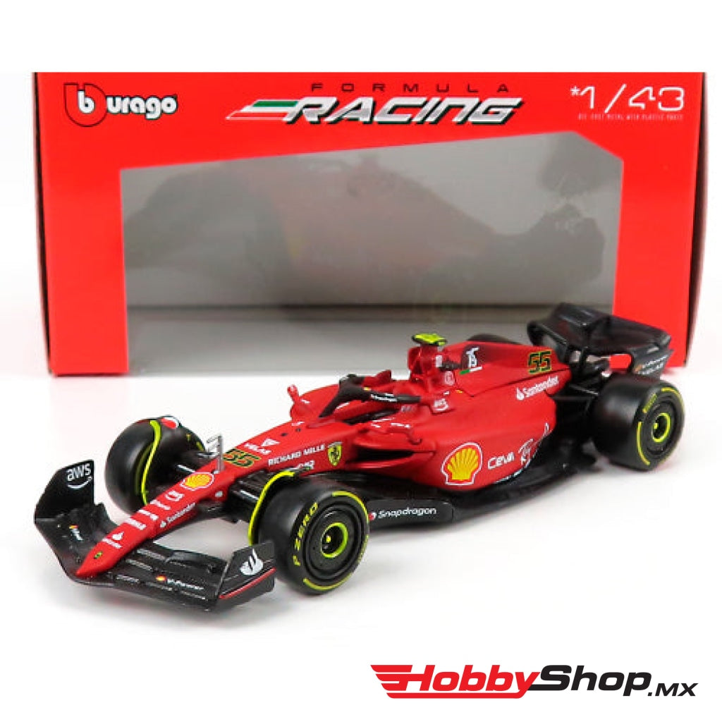 Bburago - Carlos Sainz Jr. Ferrari F1-75 #55 F1 2022 Escala 1:43 En Existencia