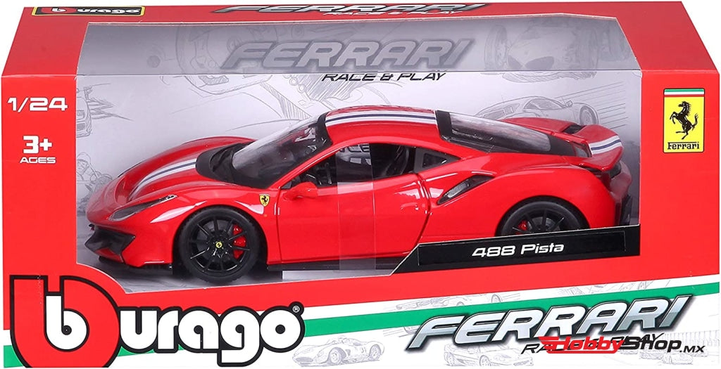 Bburago - Ferrari R&P 488 Pista Escala 1:24 En Existencia