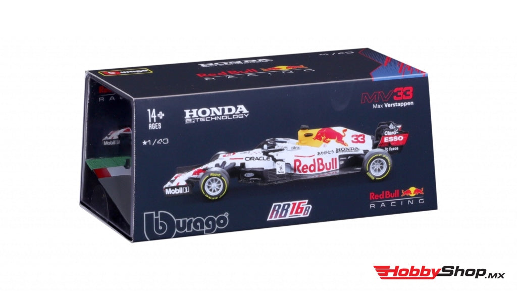 Bburago - Max Verstappen Red Bull Racing Rb16B #33 Escala 1:43 En Existencia