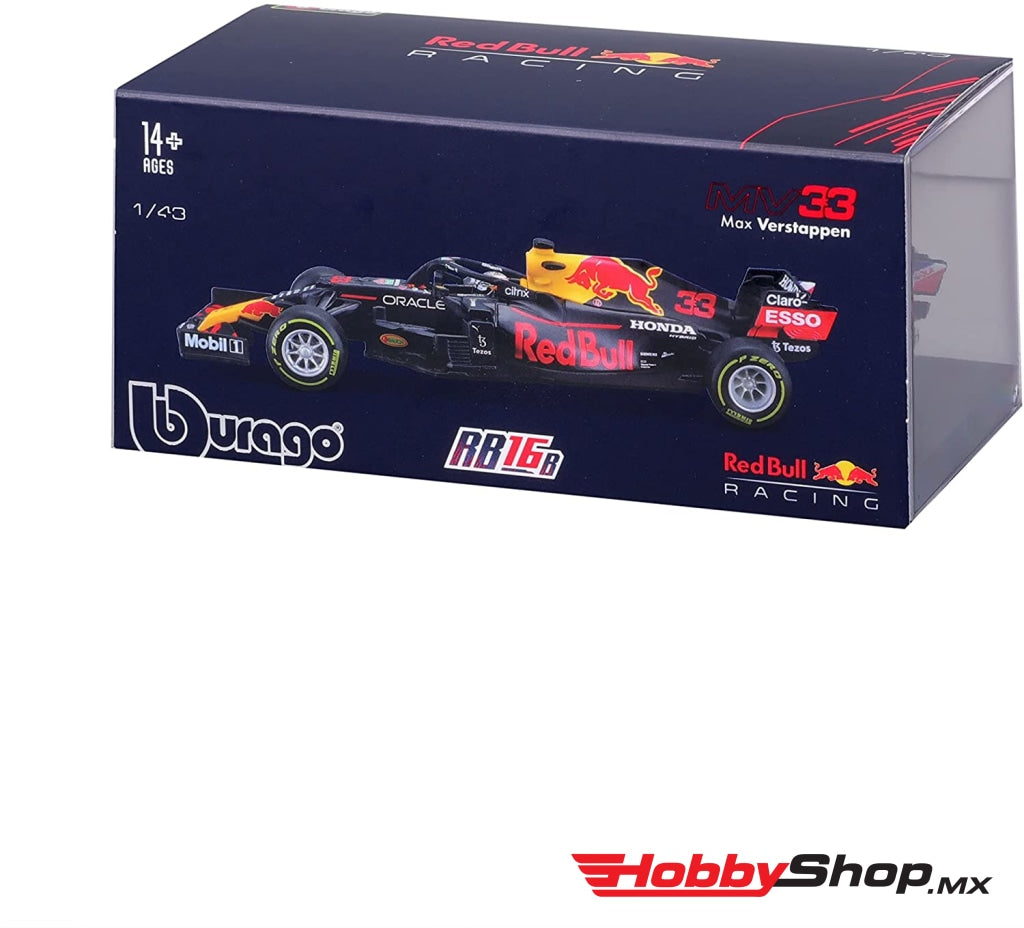 Bburago - Max Verstappen Red Bull Racing Rb16B #33 Escala 1:43 En Existencia