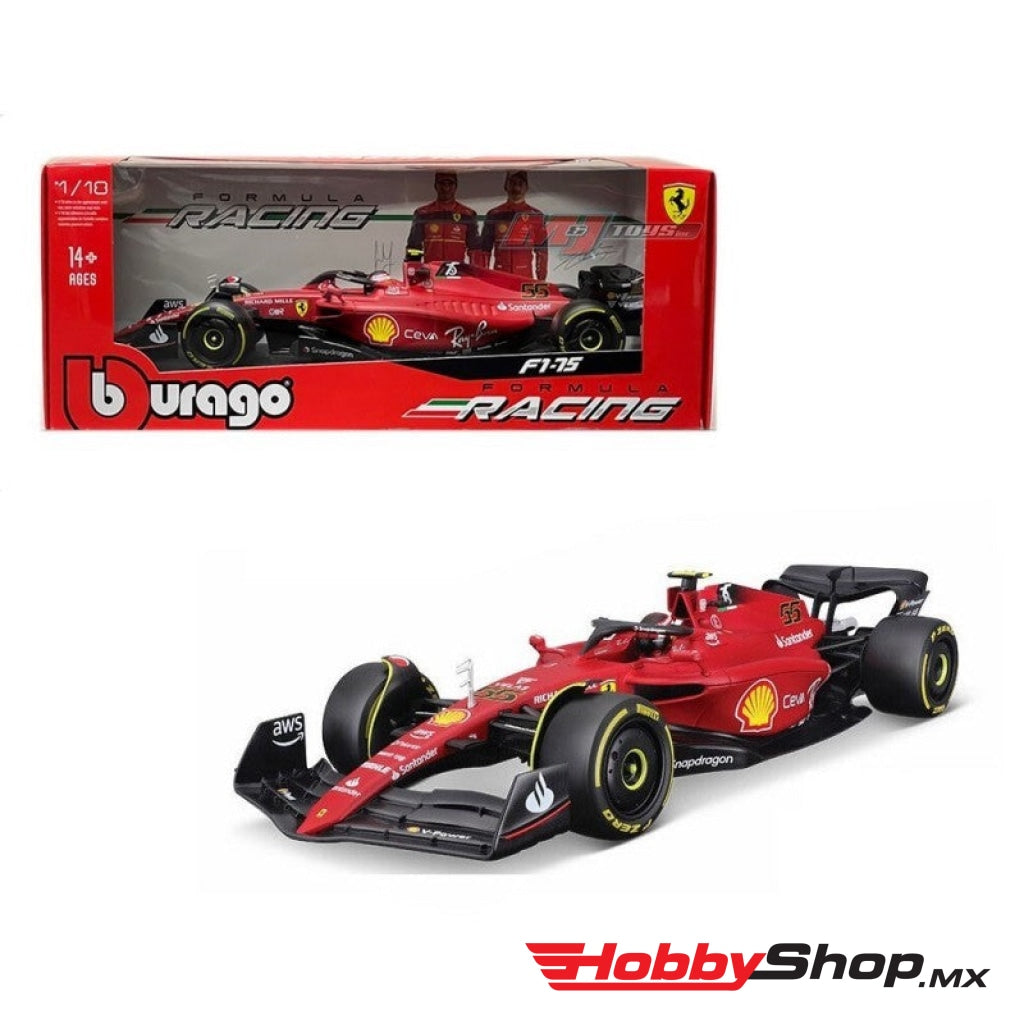 Bburago - Racing 2022 Ferrari Season Car #55 C. Sainz Escala 1:18 En Existencia