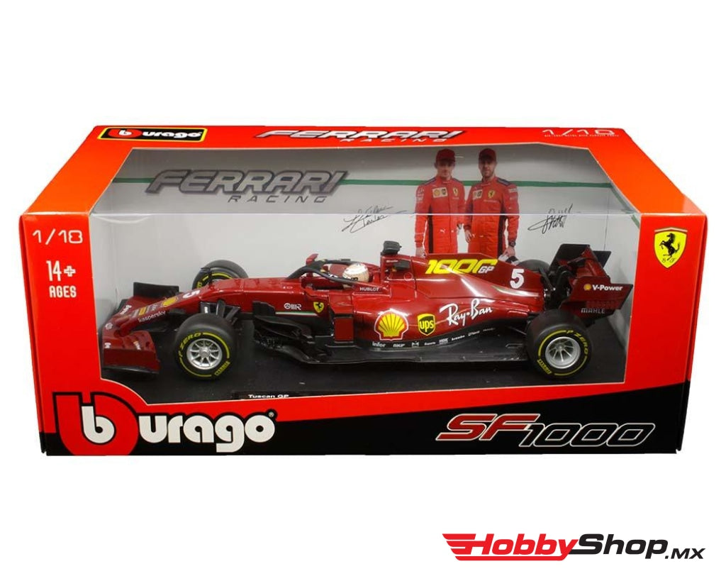 Bburago - S. Vettel Ferrari Sf1000 #5 1000Th Gp Toscana F1 2020 Escala 1:18 En Existencia