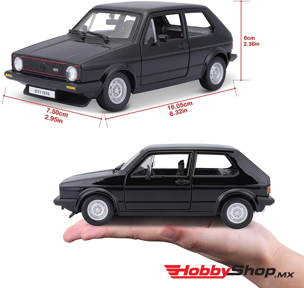 Bburago - Volkswagen Caribe Vw Golf Mk1 Gti 1979 Negro Escala 1:24 En Existencia