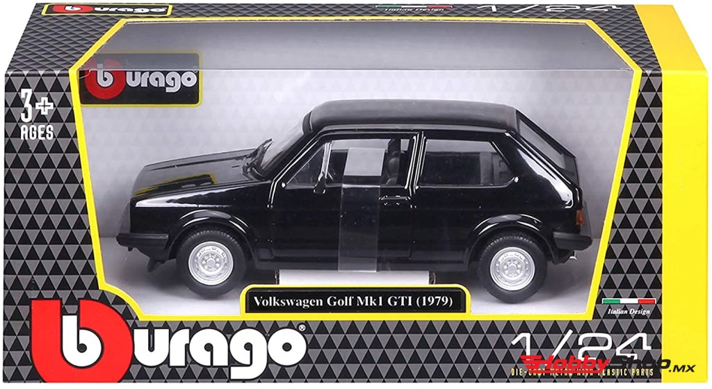 Bburago - Volkswagen Caribe Vw Golf Mk1 Gti 1979 Negro Escala 1:24 En Existencia