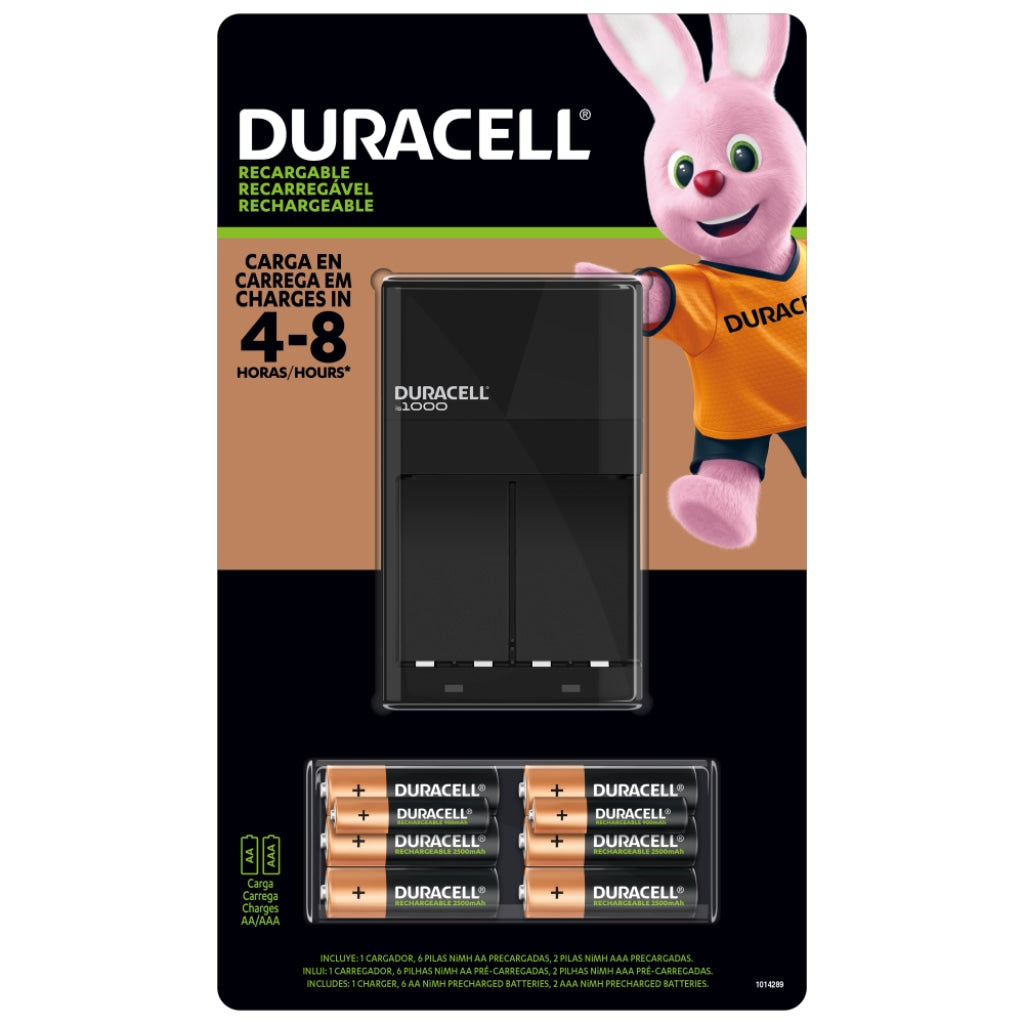 Duracell - Cargador Con 6 Pilas Aa + 2 Aaa En Existencia