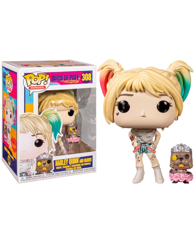 Funko Pop Heroes: Birds Of Prey - Harley Quinn Y Beaver #308 En Existencia