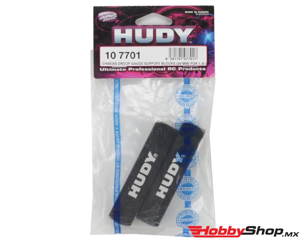 Hudy - Bloques De Soporte Chasis Calibre Caída 20Mm (2) (1/10 1/8 On Road) En Existencia