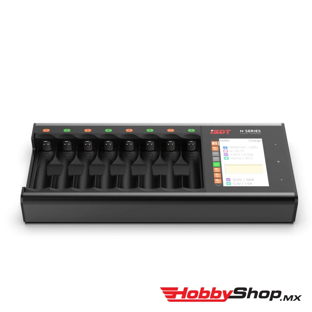 Isdt - N8 8-Slot Cargador Inteligente Para Pilas Recargables Aa Aaa En Existencia