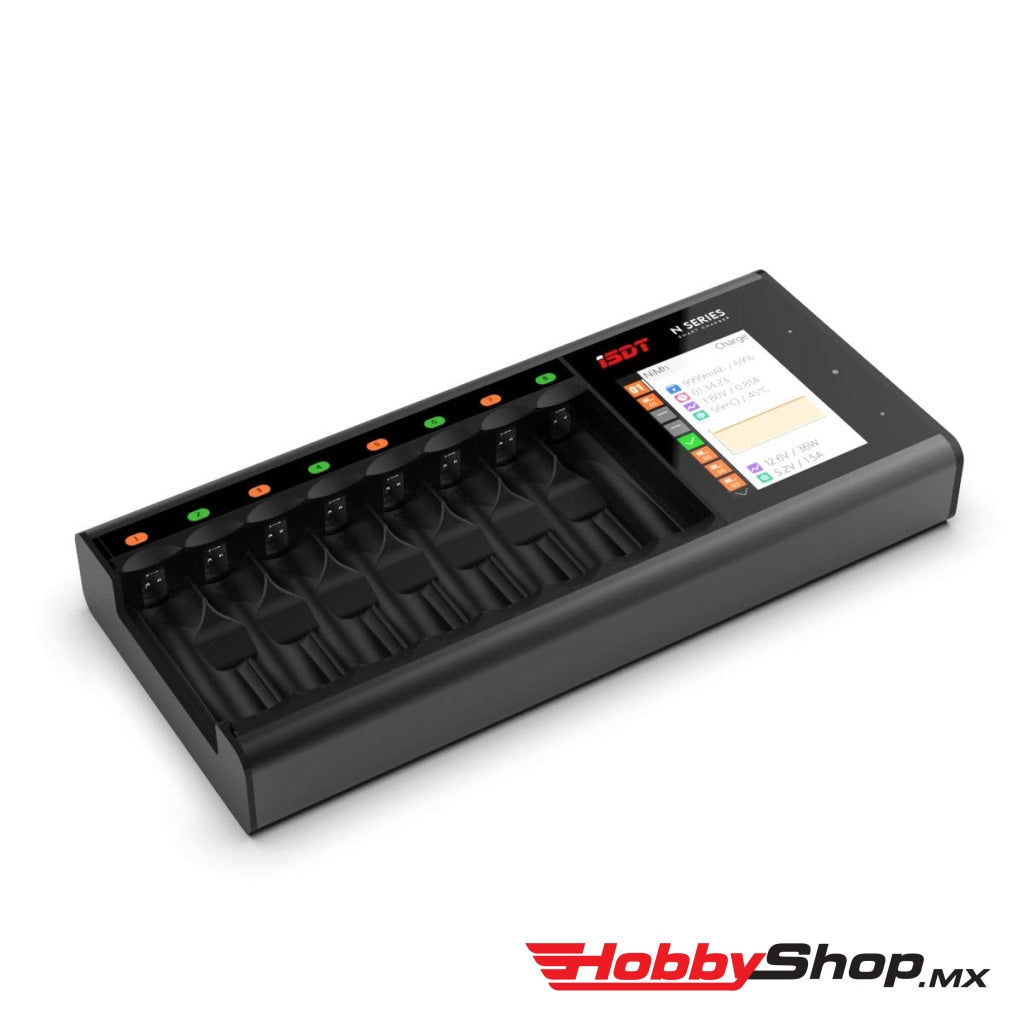 Isdt - N8 8-Slot Cargador Inteligente Para Pilas Recargables Aa Aaa En Existencia