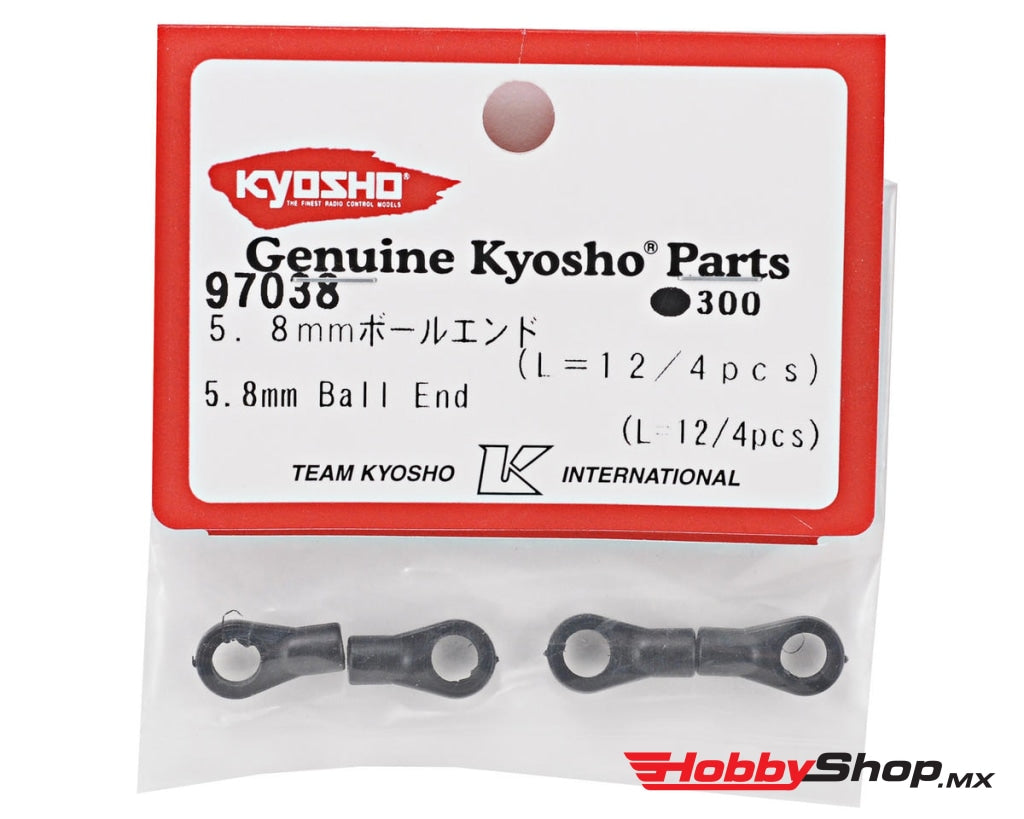 Kyosho - 5.8Mm Shock/Ball End (L = 12 / 4 Piezas) En Existencia