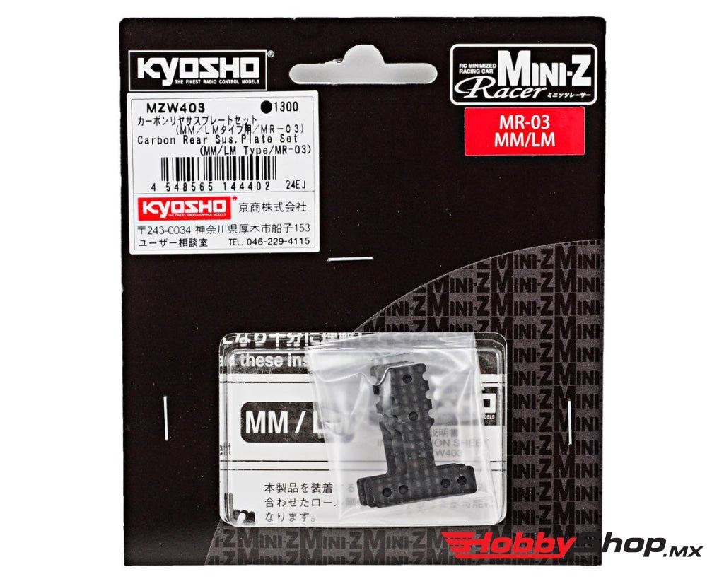 Kyosho - Carbon Rear Suspension Plate Set (Mm / Lm) En Existencia