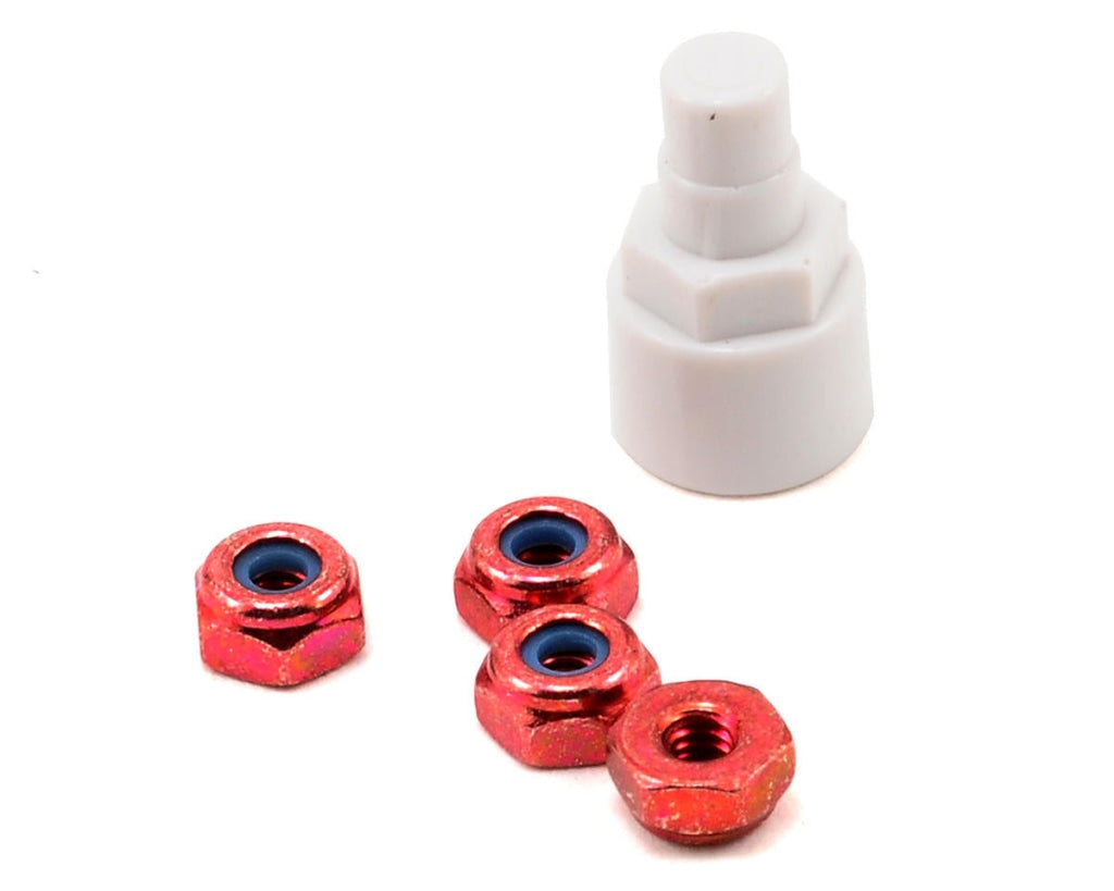 Kyosho - Color Nylon Nut Red En Existencia