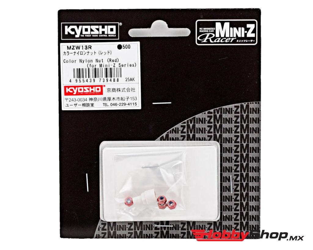 Kyosho - Color Nylon Nut Red En Existencia