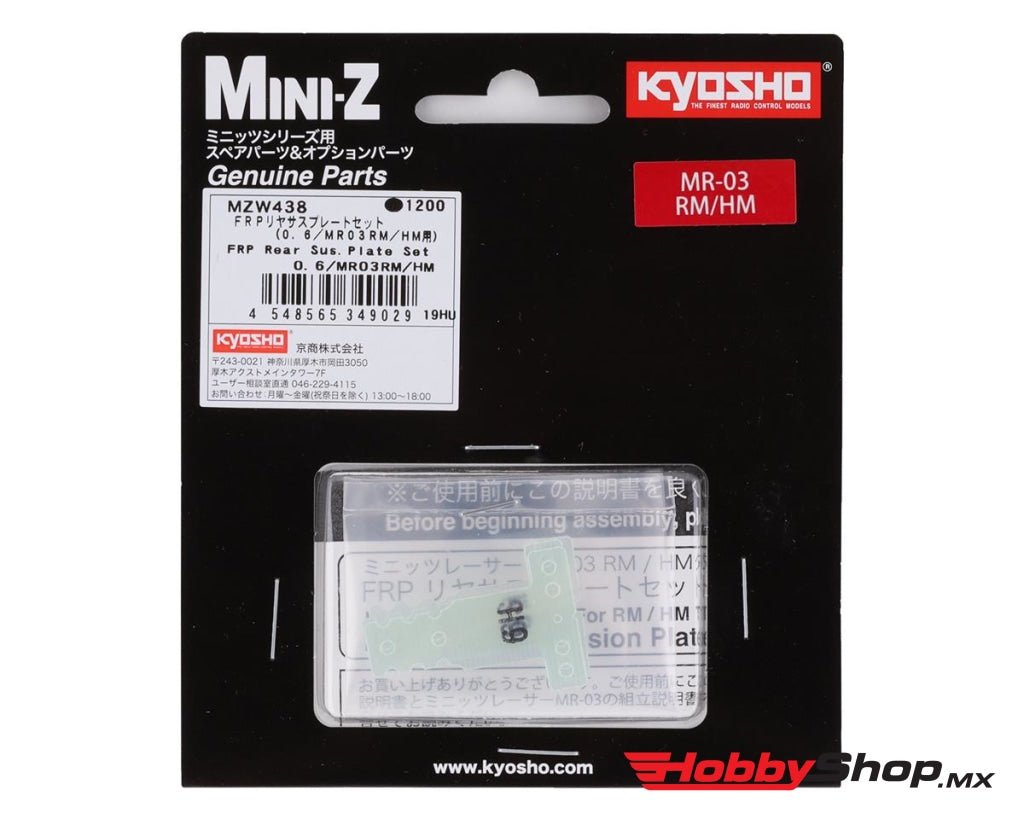 Kyosho - Frp Rear Sus. Plate Set (0.6 / Mr03Rm Hm) En Existencia