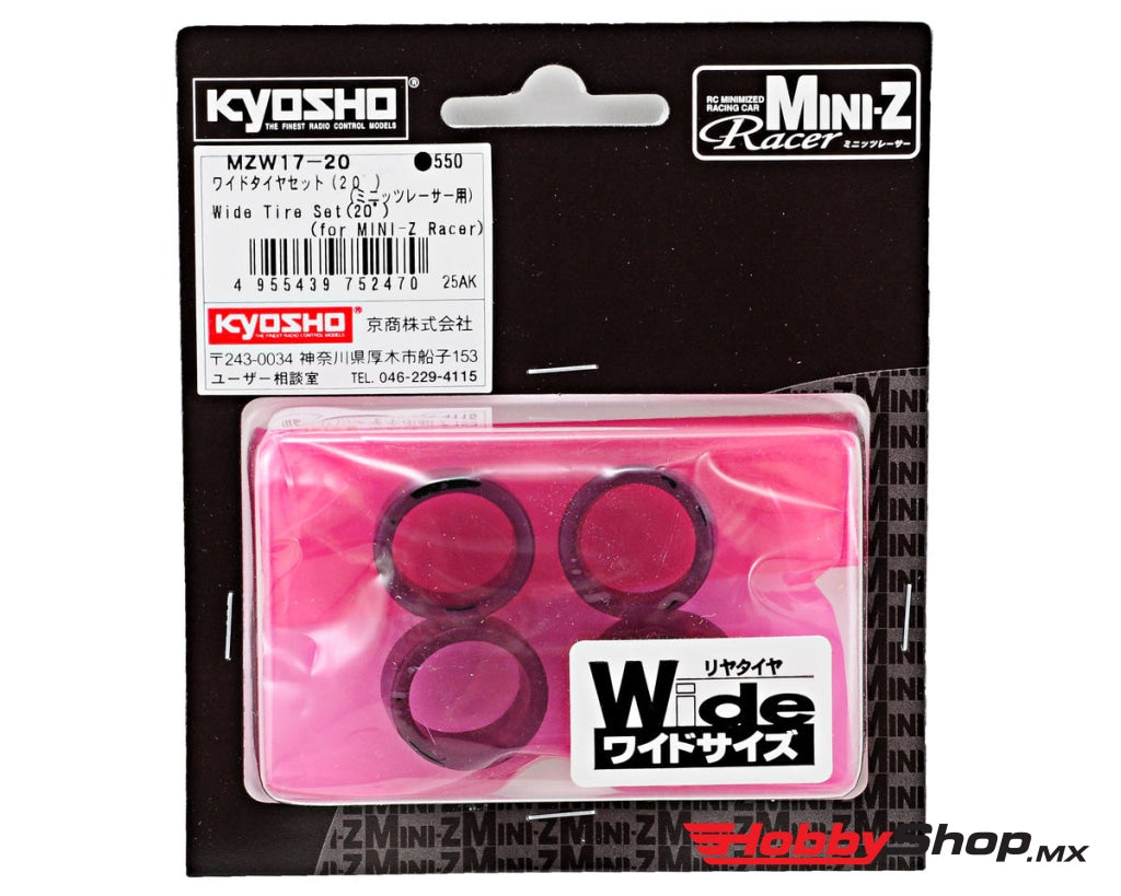 Kyosho - Mini-Z 11Mm Wide Tire Set (4) (20 Shore) En Existencia