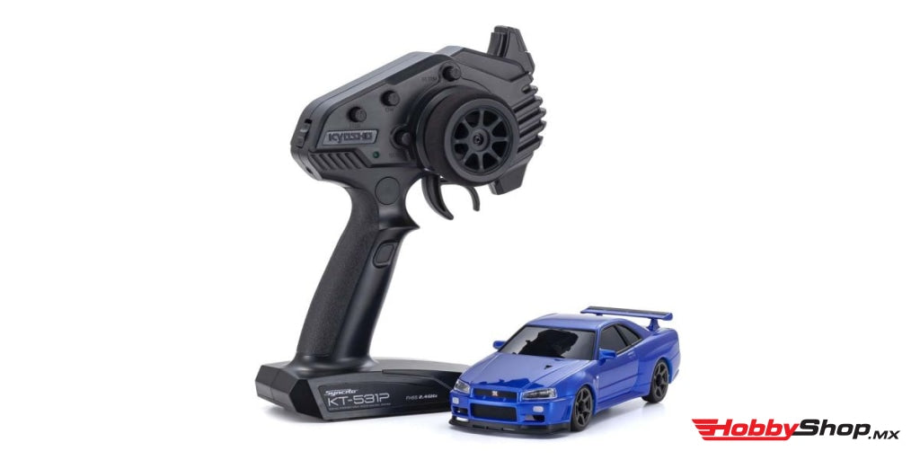 Kyosho - Mini-Z Awd Nissan Skyline Gt-R R34 V.specnür Metallic Blue En Existencia