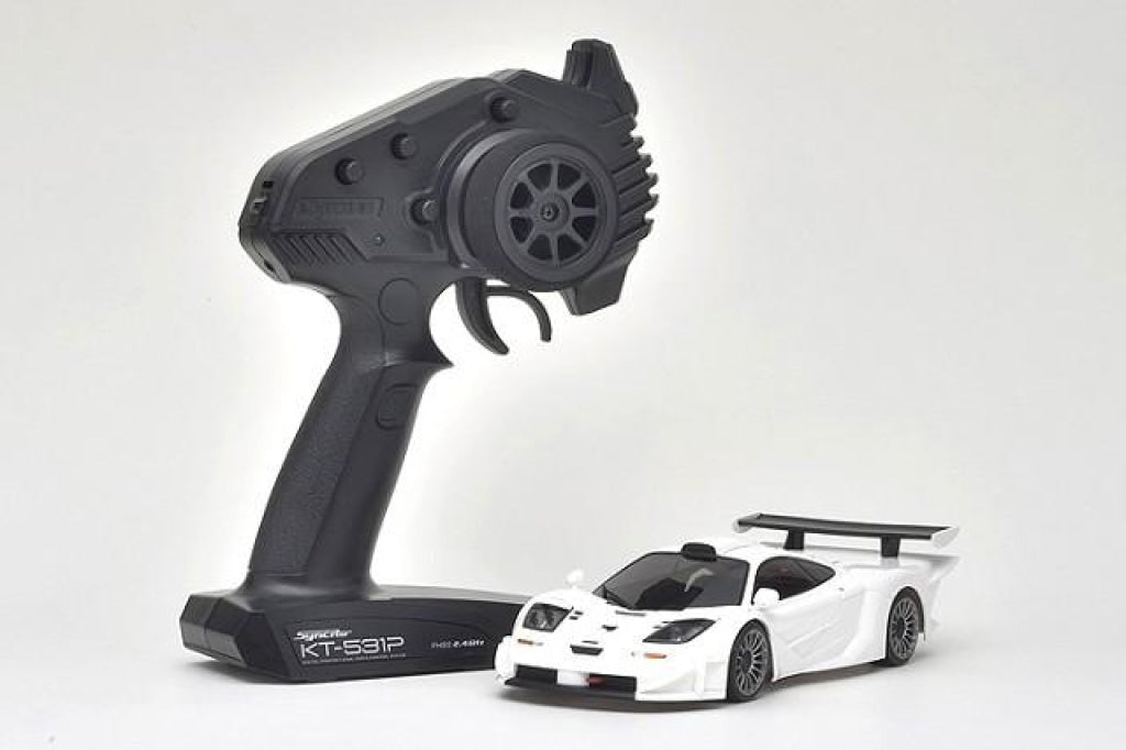 Kyosho - Mini-Z Rwd Mclaren F1 Gtr Kit Blanco Con Chasis Mr-03 Rs En Existencia