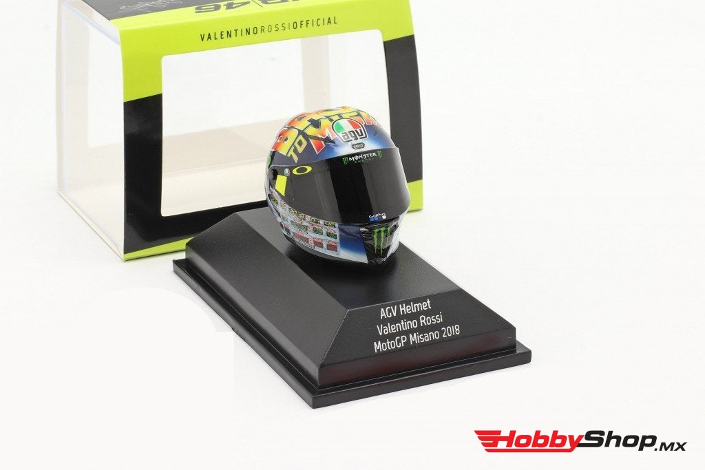 Minichamps - Agv Helmet Valentino Rossi Motogp Misano 2018 En Existencia