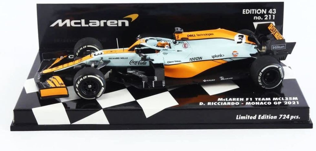 Minichamps - Daniel Ricciardo Mclaren Mcl35M #3 Mónaco Gp F1 2021 Escala 1:43 En Existencia