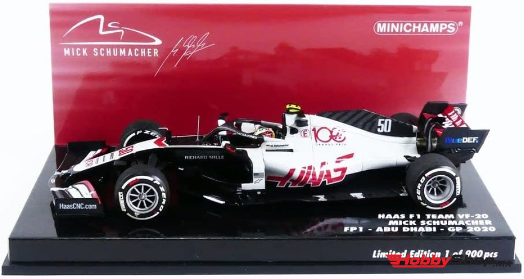 Minichamps - Haas F1 Vf-20 #50 Fp1 Abu Dhabi Gp 2020 Mick Schumacher Escala 1:43 En Existencia