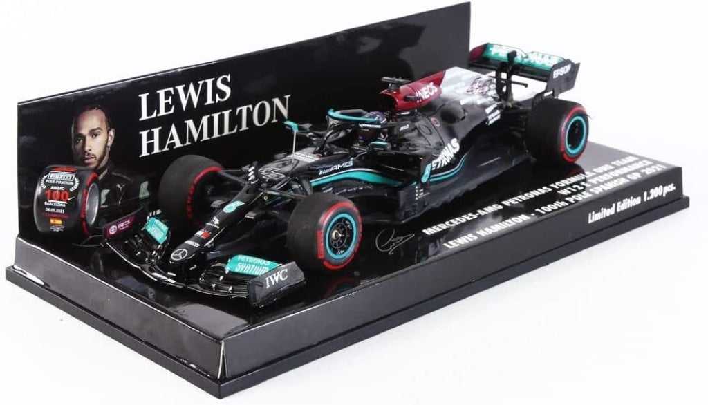 Minichamps - L. Hamilton Mercedes-Amg F1 W12 #44 100Th Pole Position Spanish Gp Escala 1:43 En