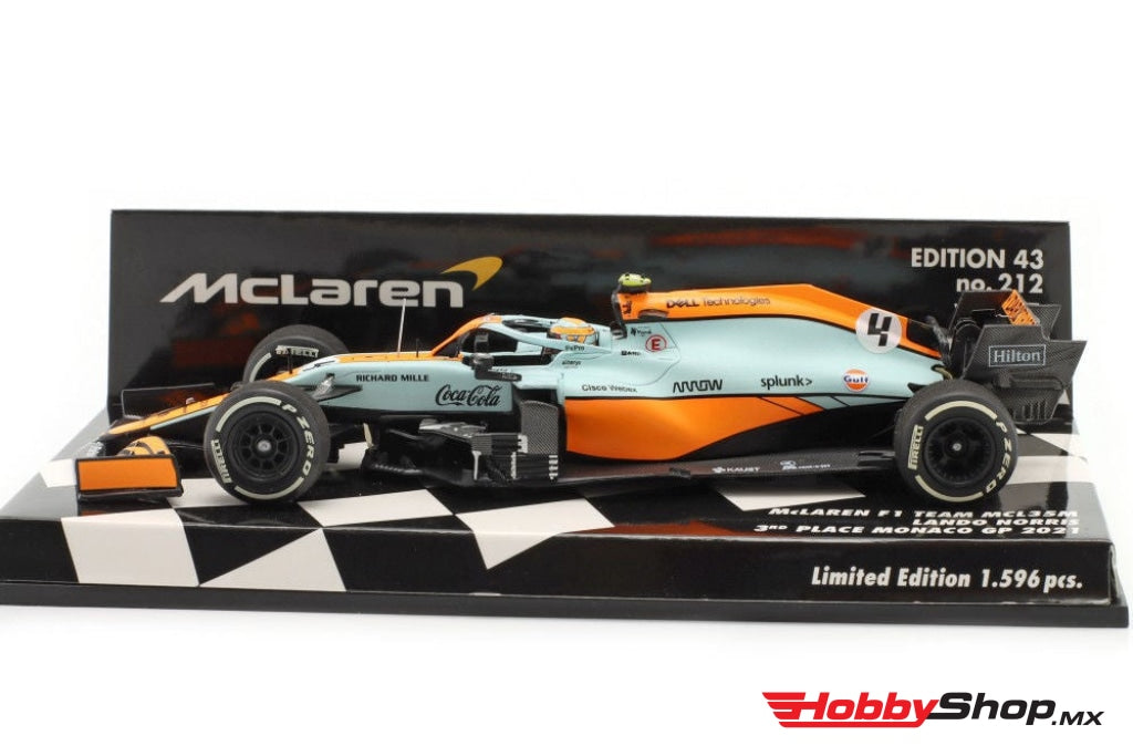 Minichamps - Lando Norris Mclaren Mcl35M #4 3Rd Place Mónaco Gp F1 2021 Escala 1:43 En Existencia