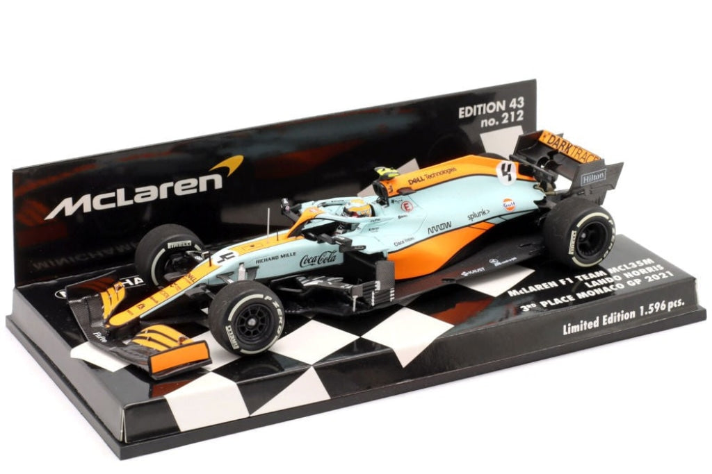 Minichamps - Lando Norris Mclaren Mcl35M #4 3Rd Place Mónaco Gp F1 2021 Escala 1:43 En Existencia