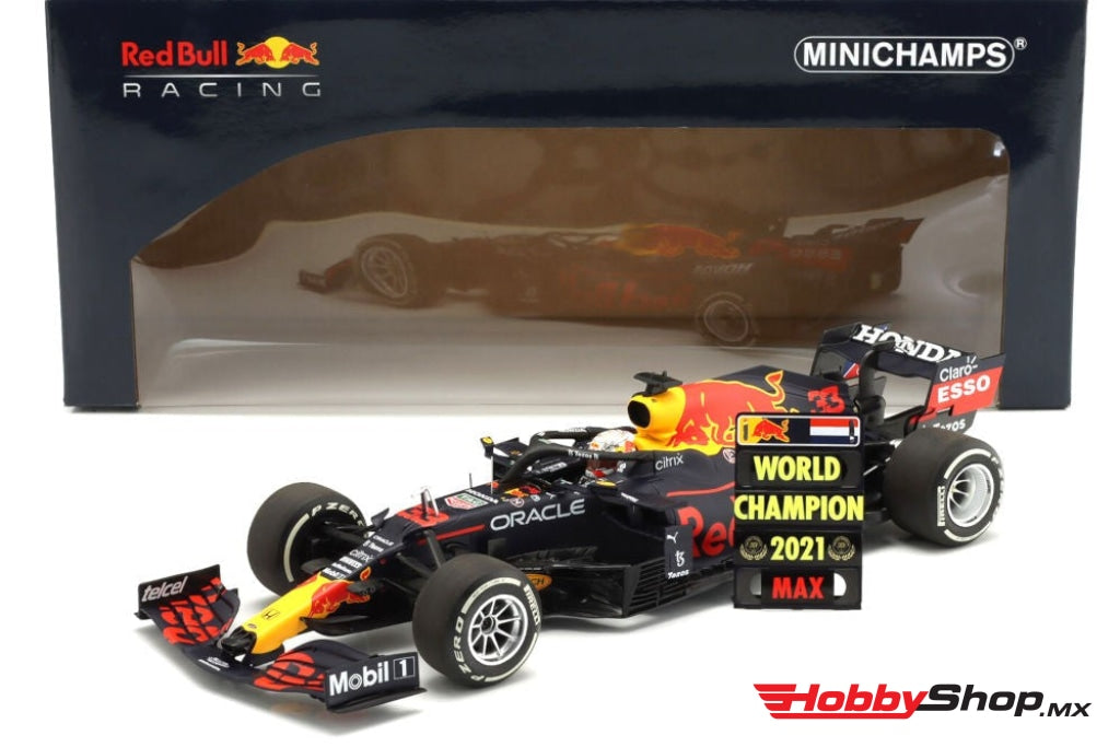 Minichamps - Red Bull F1 Rb16B Honda Ra620H Team Aston Martin #33 Winner Abu Dhabi Gp With Pit Board