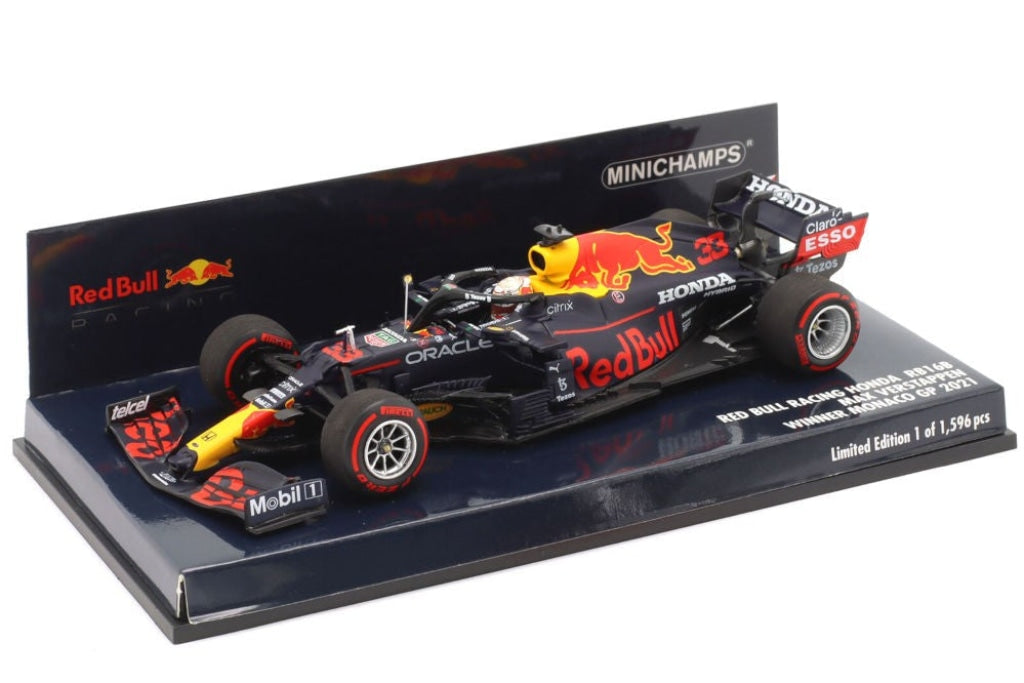 Minichamps - Red Bull Rb16B #33 Max Verstappen Ganador Monaco Gp 2021 Escala 1:43 En Existencia
