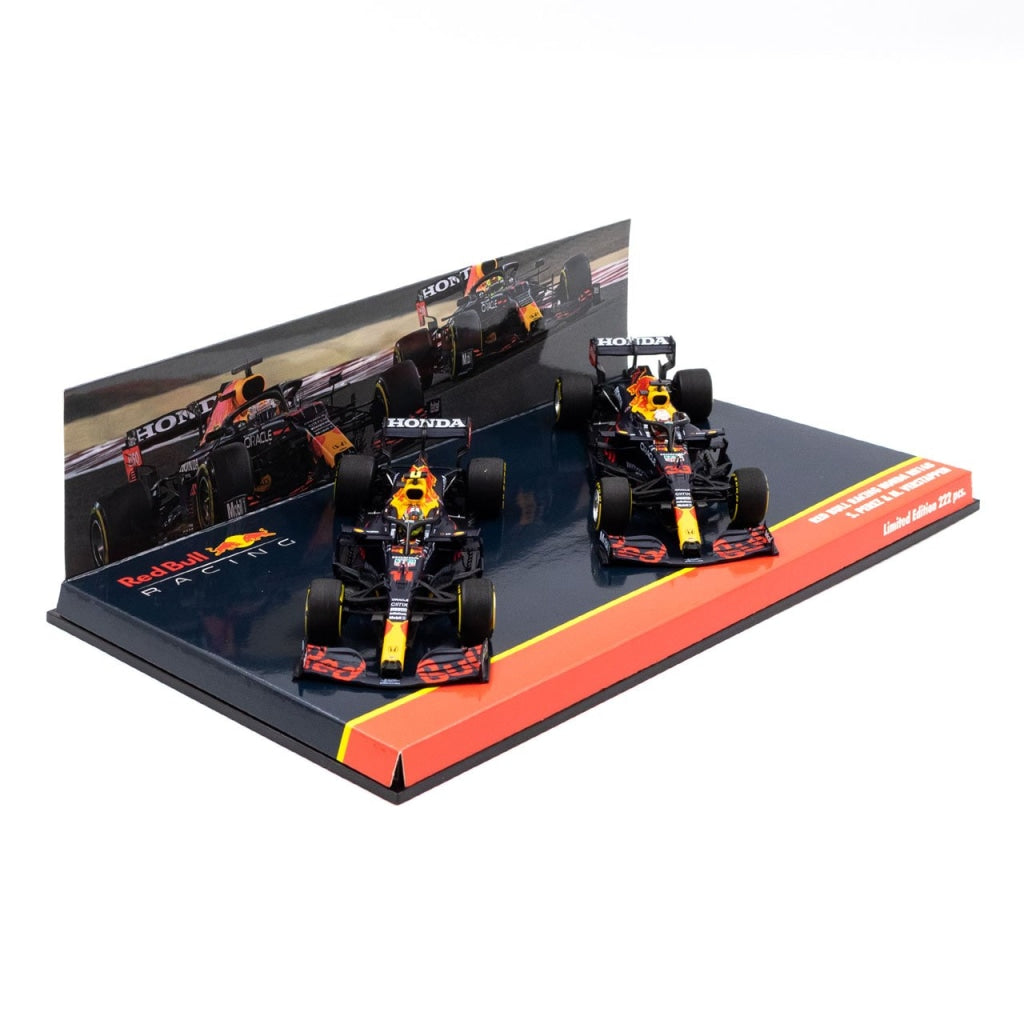 Minichamps - Verstappen #33 & Perez #11 2-Car Set Red Bull Racing Rb16B Fórmula 1 2021 Escala 1:43