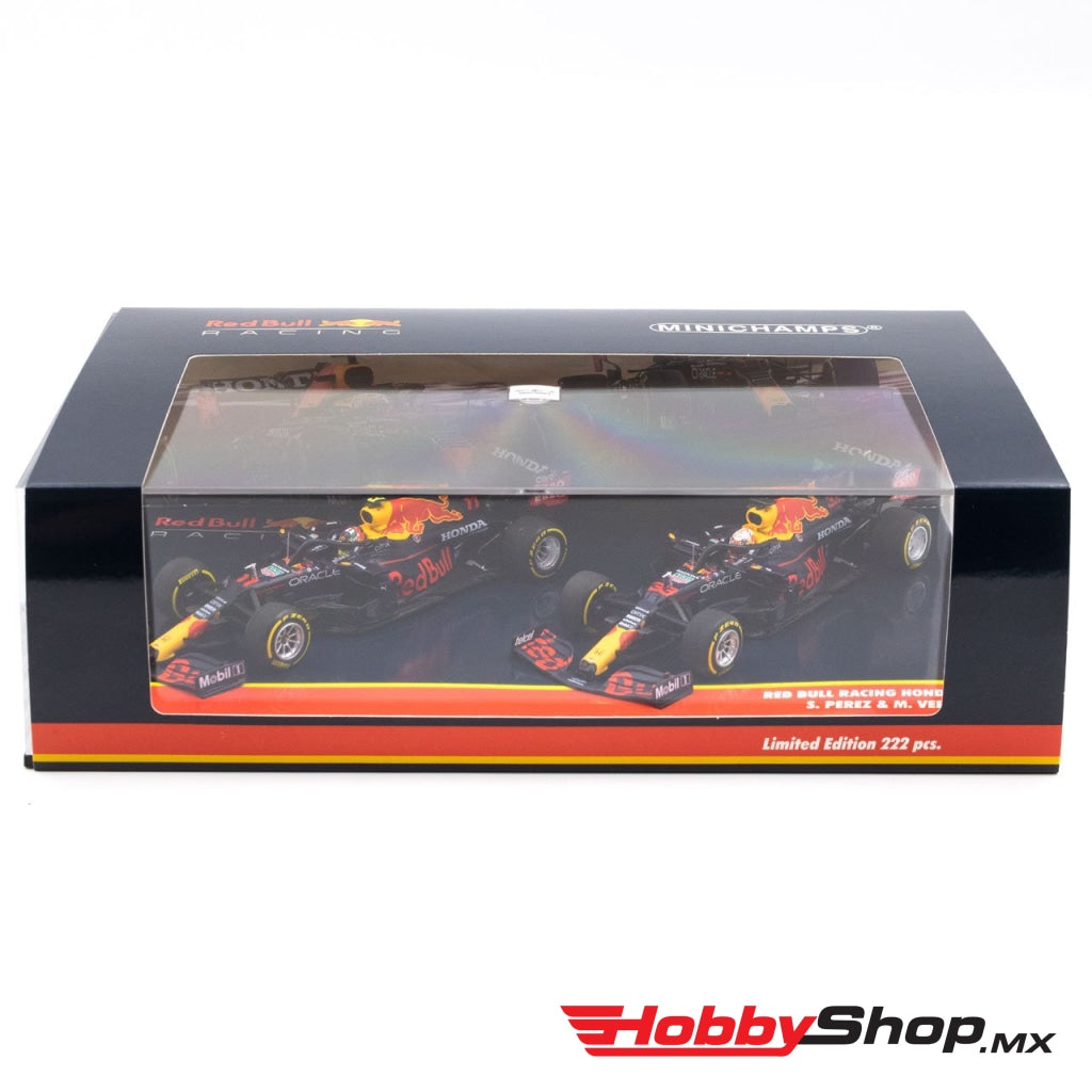 Minichamps - Verstappen #33 & Perez #11 2-Car Set Red Bull Racing Rb16B Fórmula 1 2021 Escala 1:43