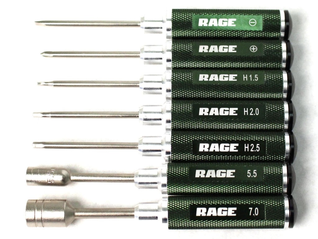 Rage R/c - Compact 7 Piece Machined Tool Set With Case En Existencia