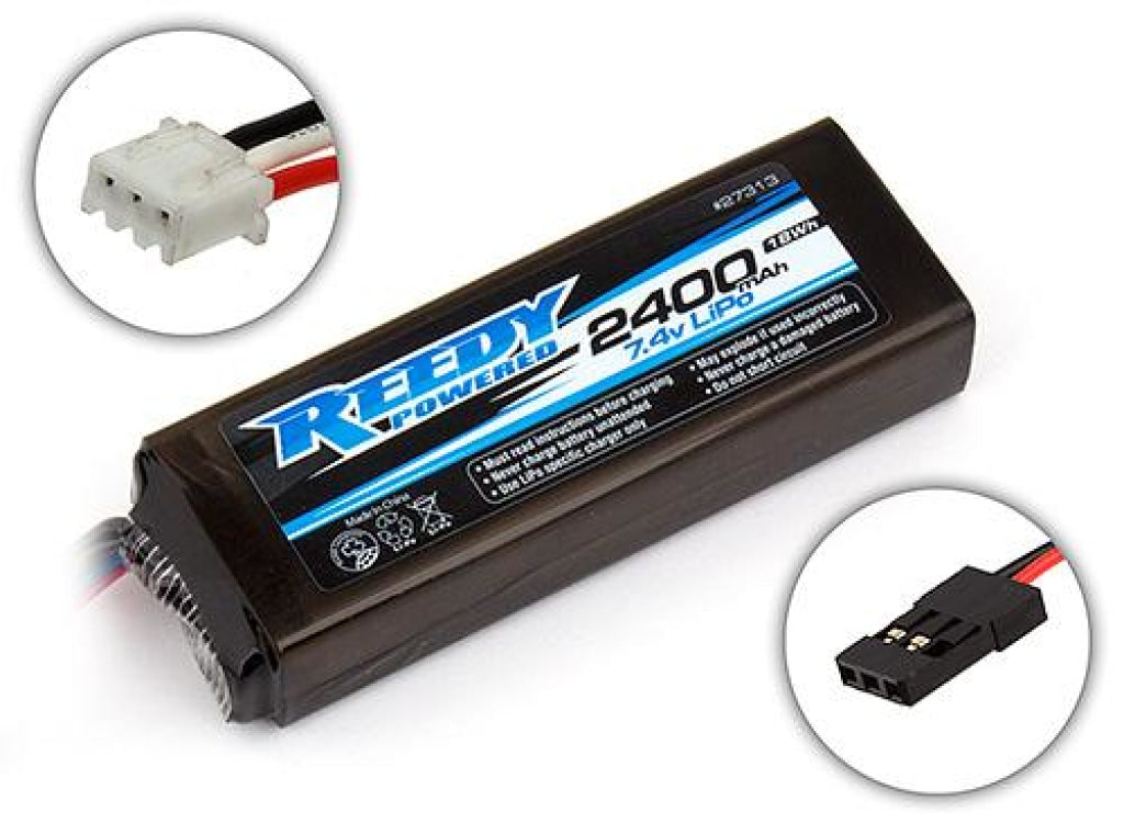 Reedy Powered - Lipo Pro Transmitter/receiver (Tx/rx) Battery 2400Mah 7.4V Estilo Plano En