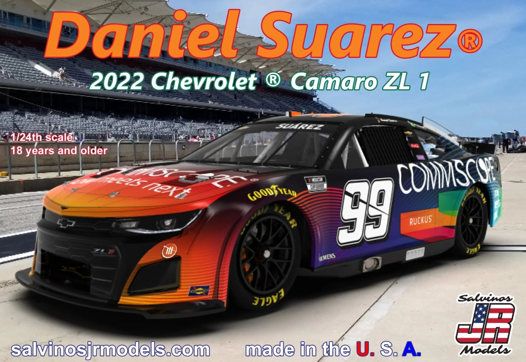 Salvinos Jr Models - Daniel Suarez 2022 Chevrolet® Camaro Escala 1:24 En Existencia