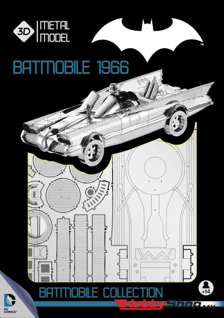 Sd Toys - Batmovil 1966 Modelo De Metal 3D Universo Dc En Existencia