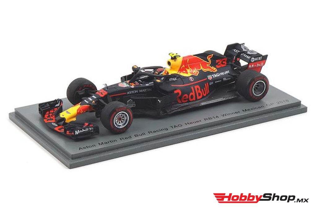 Spark - Max Verstappen Racing-Tag Heuer #33 Winner Mexican Gp 2018 Red Bull Rb14 Escala 1:43 En