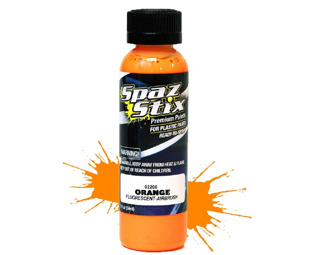Spaz Stix - Orange Fluorescent Airbrush Ready Paint 2Oz Bottle En Existencia