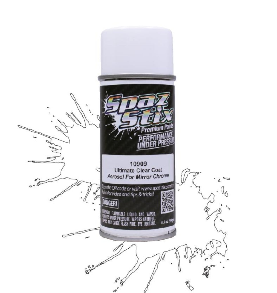 Spaz Stix - Ultimate Clear Coat For Mirror Chrome Aerosol Paint 3.5Oz En Existencia