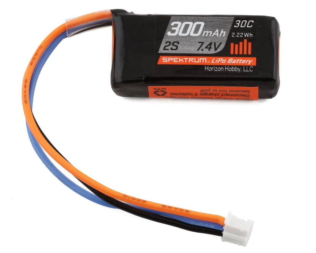 Spektrum Rc - 2S 30C Lipo Battery Pack W/Ph Connector (7.4V / 300Mah) En Existencia