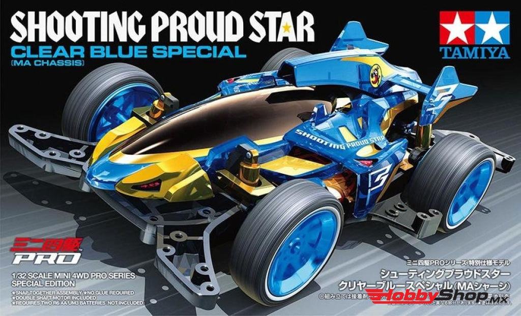 Tamiya - 1/32 Pro Jr Racing Mini 4Wd Shooting Proud Star Blue Sp Kit W/ Ma Chassis Clear En