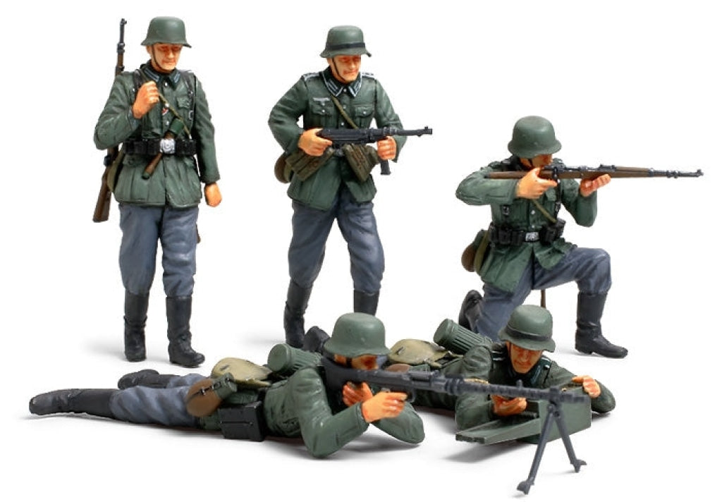 Tamiya - 1/35 German Infantry Miniatures Plastic Model Set En Existencia