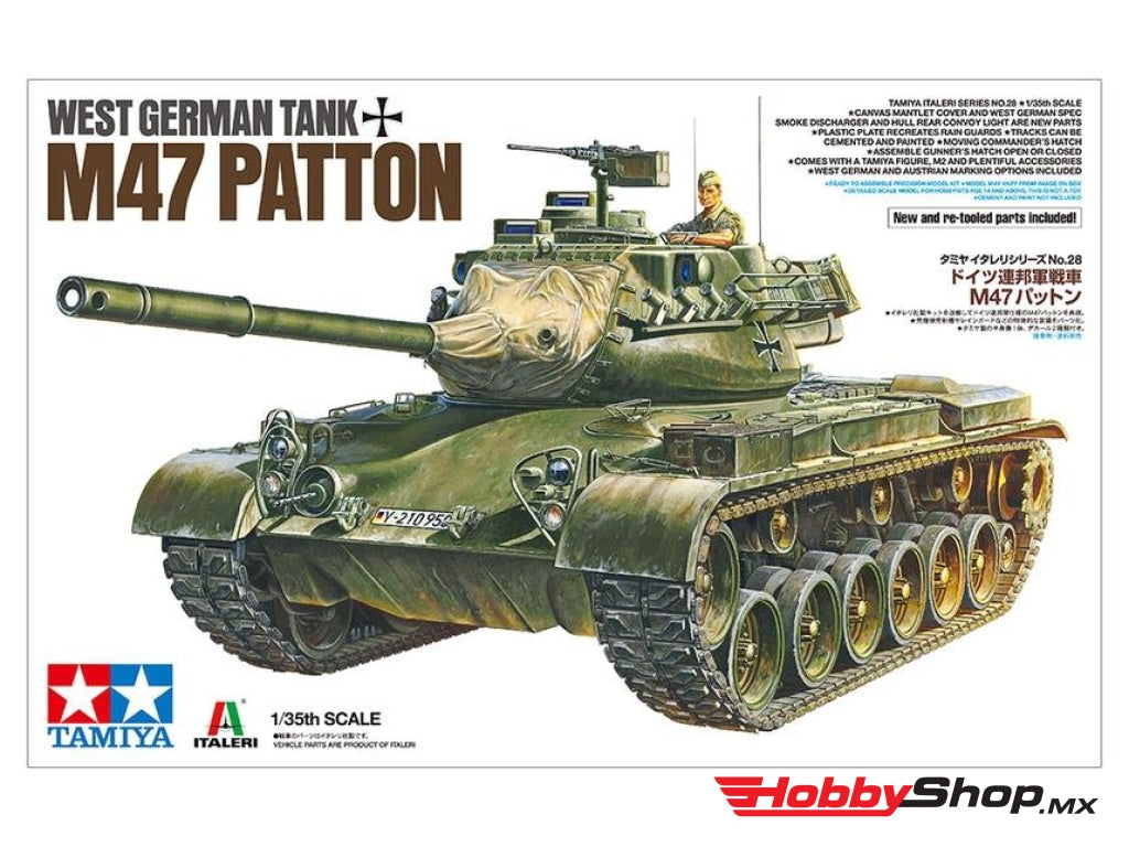 Tamiya - 1/35 West German Tank M47 Patton Plastic Model Kit En Existencia