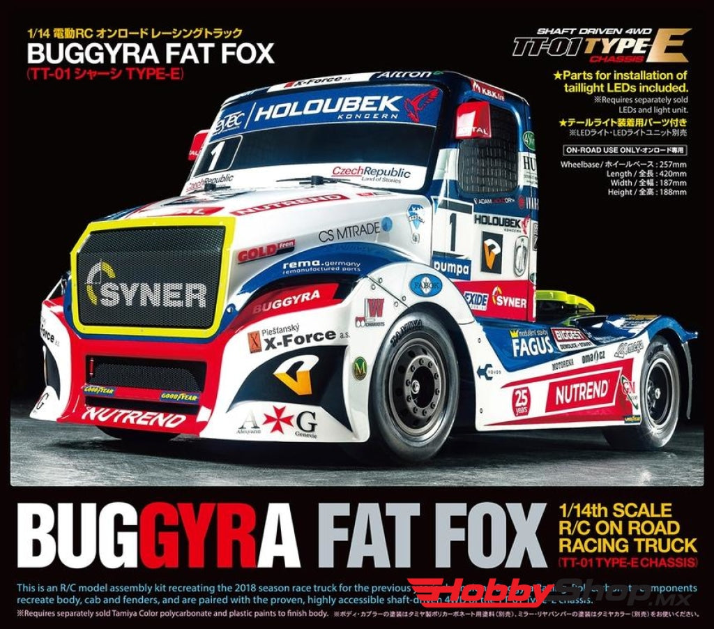 Tamiya - Buggyra Fat Fox On Road Racing Truck Kit Tt-01 Type E Chassis En Existencia