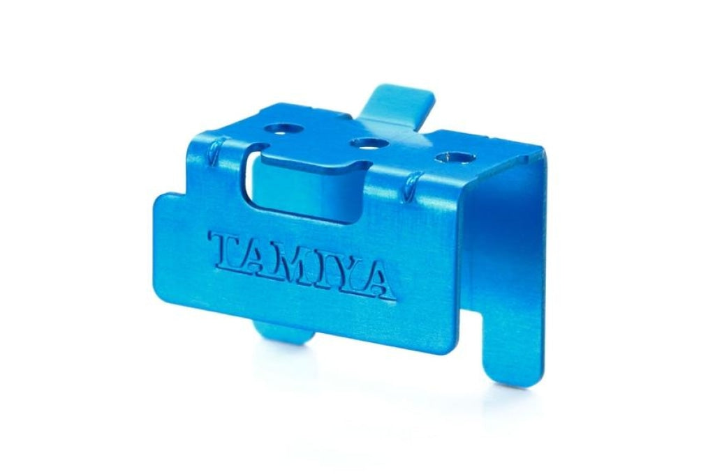 Tamiya - Jr Aluminum Motor Support Blue For Mini 4Wd Station En Existencia